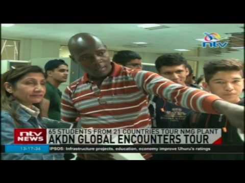 Participants of Global Encounters program tour Nation Media Group plant