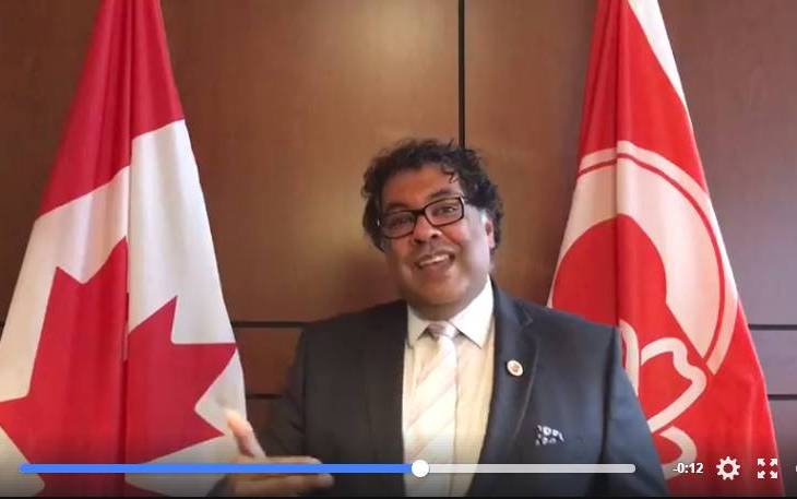Canadian Ismaili Mayor, Naheed Nenshi congratulates the community for volunteering on Ismaili Civic 150 Day