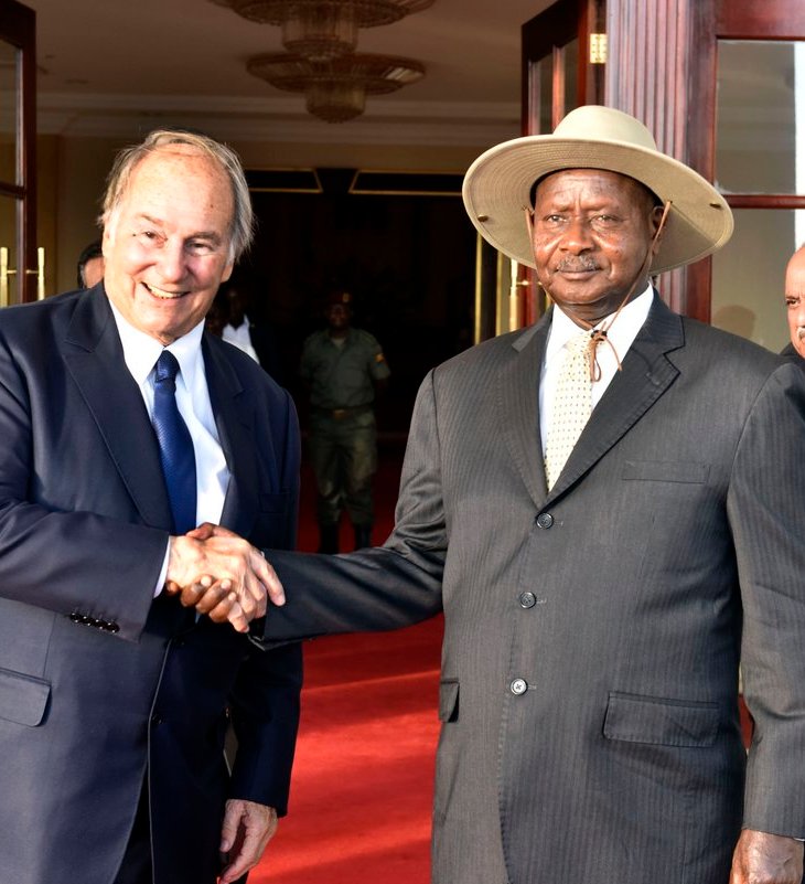 8 October 2017: NTV Uganda: President Yoweri Museveni welcomes His Highness the Aga Khan to the State House in Entebbe