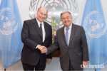 His Highness the Aga Khan with United Nations Secretary General António Guterres