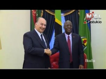 October 11, 2017: His Highness the Aga Khan with John Magufuli, Dar es Salaam, Tanzania