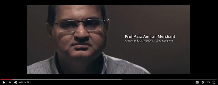 Professor Aziz Merchant Honored by Yayasan MENDAKI 2017 (Singapore's Malay/Muslim Self Help Group)