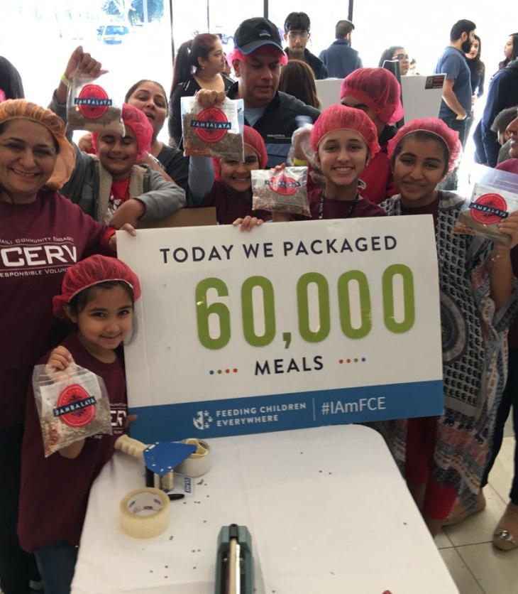 Over 500 Ismaili volunteers of all ages, assembled 80,000 meals for Atlanta’s children and seniors in need