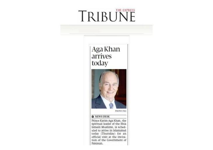 Aga Khan arrives today | Express Tribune Pakistan
