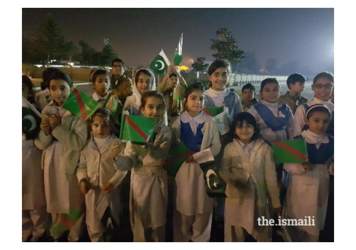 His Highness the Aga Khan accompanied by Princess Zahra arrives in Islamabad