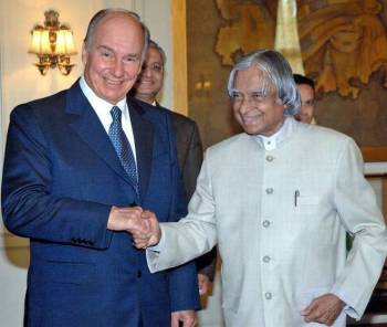 Close relations: Aga Khan IV with President A.P.J. Abdul Kalam in New Delhi in 2006.