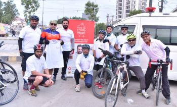 Cyclists, doctors and philanthropists launch fundraising drive for heart patients at the Aga Khan University Hospital
