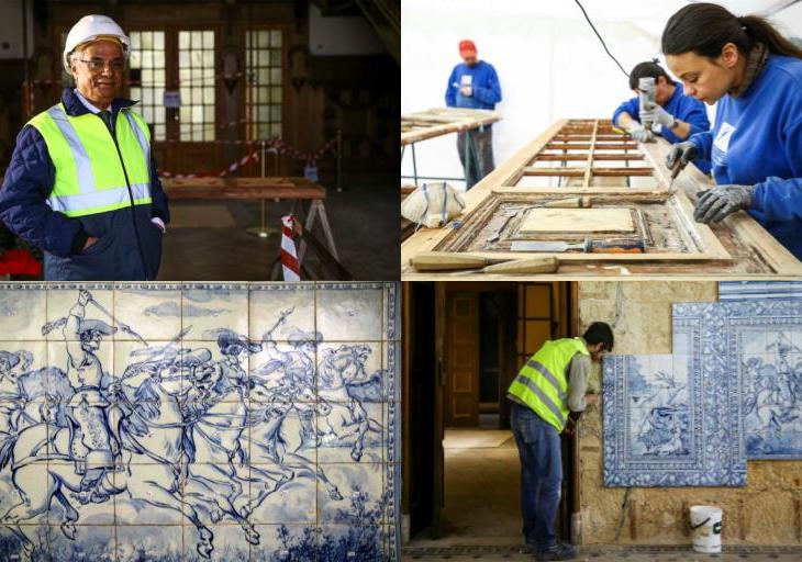 Inside the restoration work at Henrique Mendonça Palace - Seat of Ismaili Imamat in Portugal