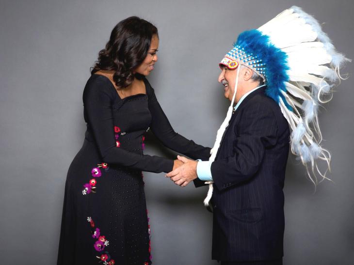 The Ismaili "chief" meets Mrs. Obama