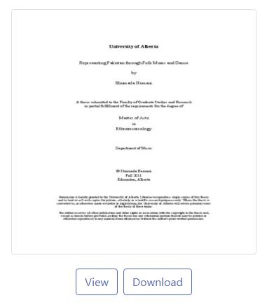 Representing Pakistan through Folk Music and Dance