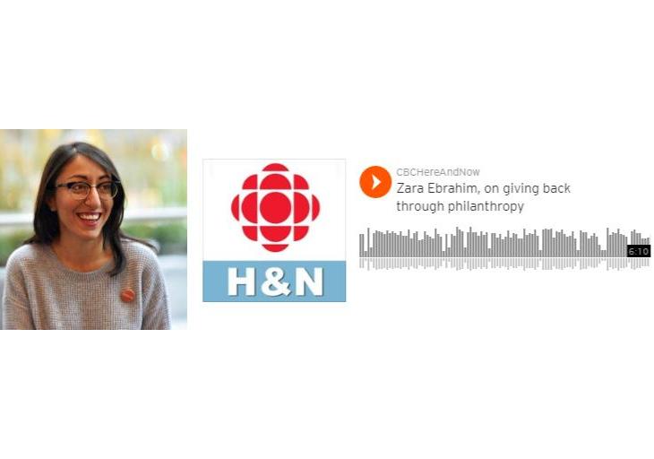 Zara Ebrahim, on giving back through philanthropy | CBC Here and Now