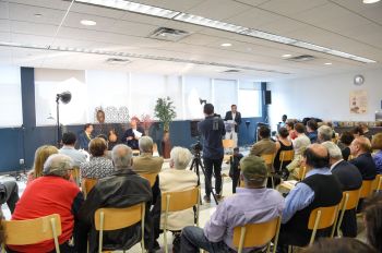 Some of the over 70 people in attendance at the book launch at the Japanese Canadian Cultural Centre, Toronto, Canada The audience was made up of people from different Indian diasporas. People from the Caribbean recalled VS Naipaul and his stories