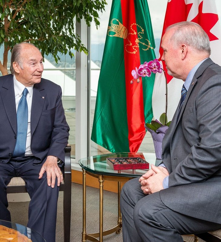 Premier of British Columbia welcomes His Highness the Aga Khan