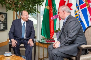 Premier of British Columbia welcomes His Highness the Aga Khan