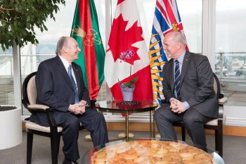 His Highness the Aga Khan with the Honourable John Horgan, Premier of British Columbia