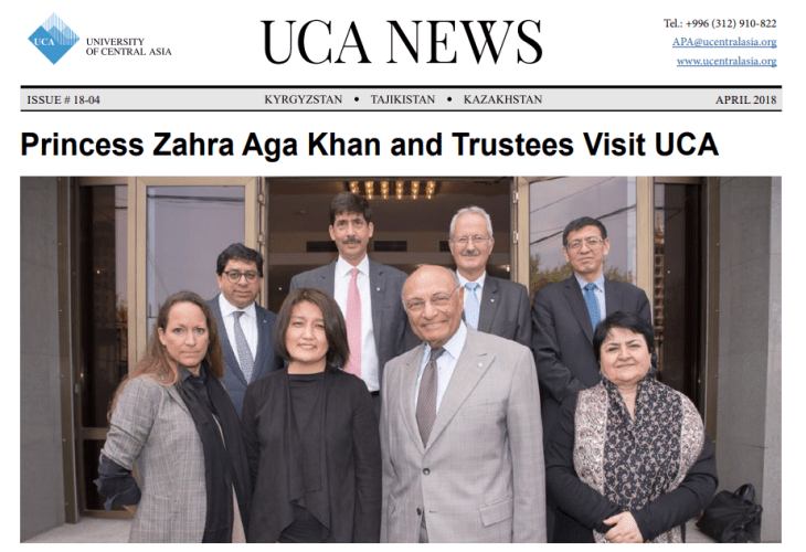 University of Central Asia News April 2018