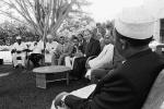 His Highness the Aga Khan meeting a delegation of Muslim leaders from Nairobi during his Silver Jubilee visit to Kenya in 1982