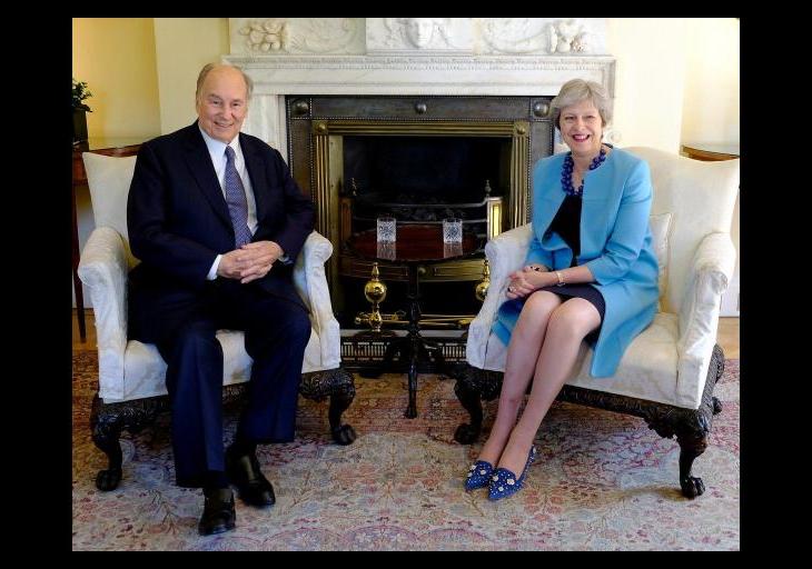 UK Prime Minister Theresa May meets His Highness the Aga Khan
