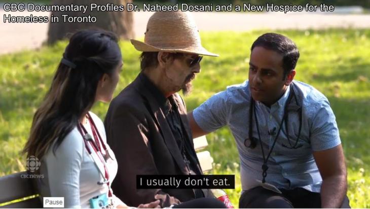 CBC Documentary Profiles Dr. Naheed Dosani and a New Hospice for the Homeless in Toronto