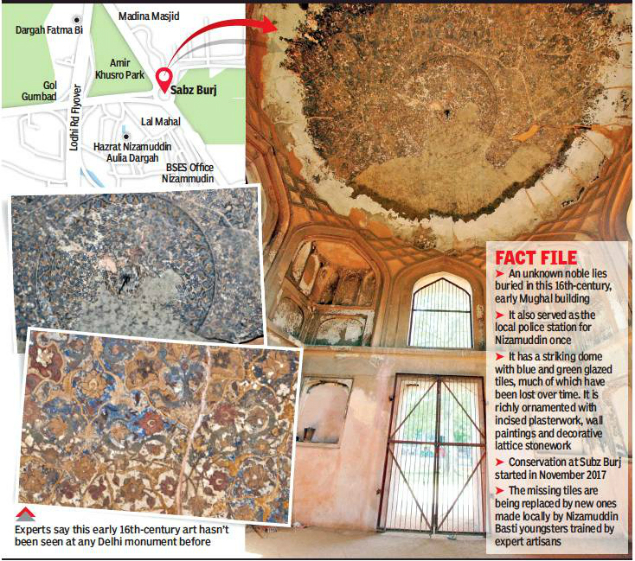 Aga Khan Trust for Culture's conservators discover hidden Mughal treasure near Humayun's tomb