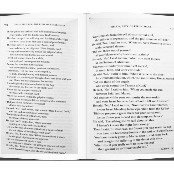 Poem Nasir Khusraw: You have merely gone to Mecca