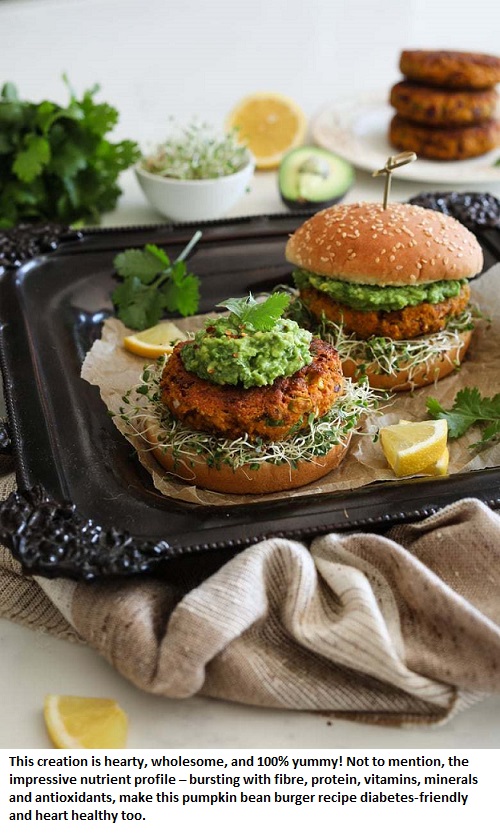 Desi-Pumpkin-Bean-Burger-Healthy-Ethnic-Recipes