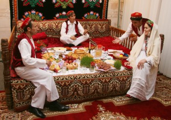 A family illustrates a traditional Tajik Navroz meal according to the “haft-shin” and “haft-sin” traditions. MIKHAIL ROMANYUK - The Ismaili https://the.ismaili