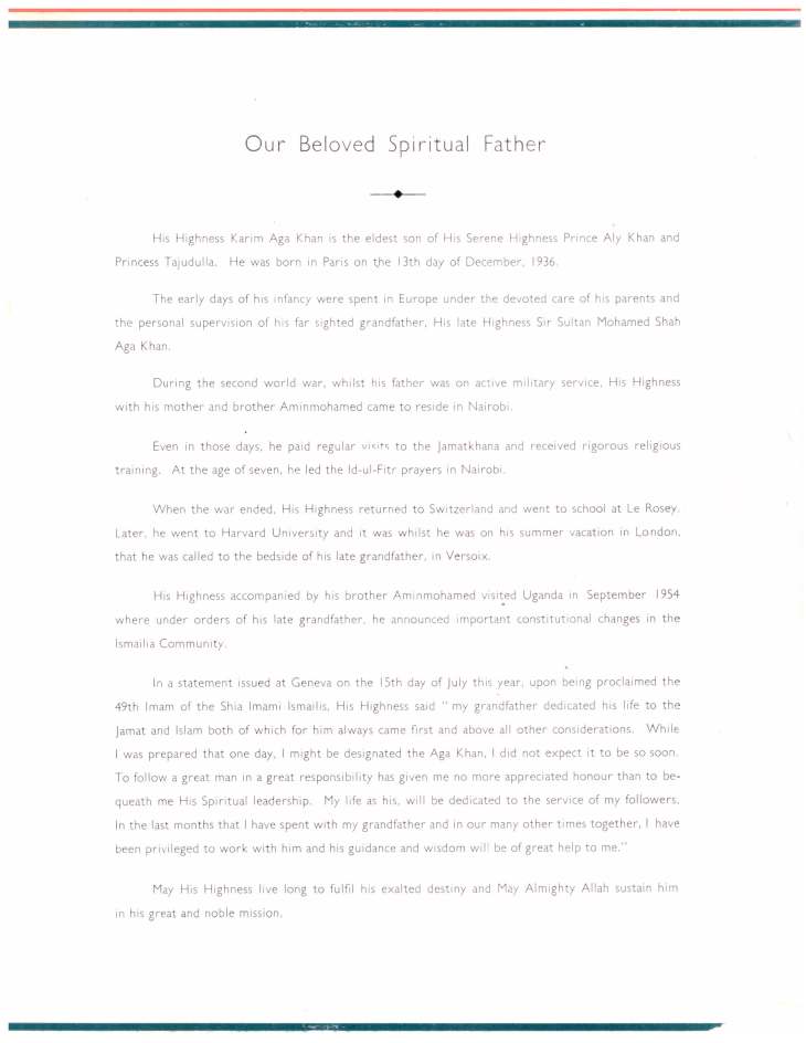 Souvenir of Entrhronement of Mawlana Hazar Imam Uganda Oct 25 1957_Page_04