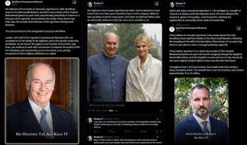 Extracts from Khaliya's tweets on the passing of His Highness Prince Karim Aga Khan IV, the 49th Imam of the Ismailis and the naming of the 50th Imam - His Highness Prince Rahim Aga Khan V