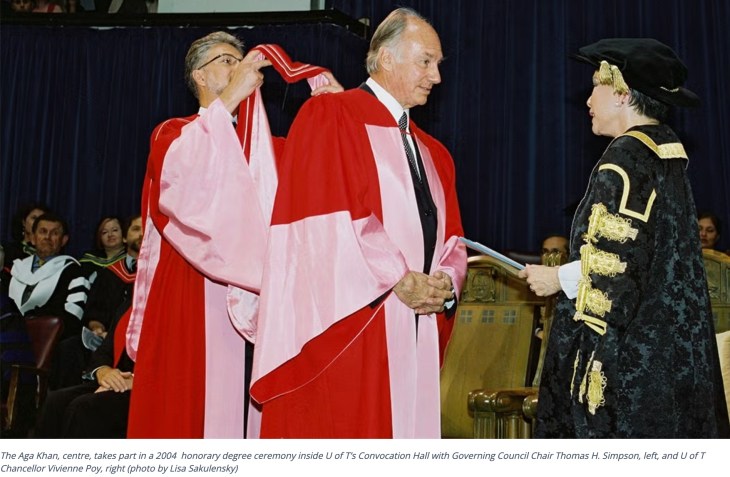 University of Toronto Pays Tribute to Aga Khan IV’s Enduring Legacy in Canada and Beyond