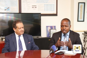 Kampala, Uganda. April 23, 2025: Buganda's Minister Israel Kazibwe Kitooke delivers the Kabaka's message to Amin Mawji OBE, AKDN Representative in Uganda. Image credit: Buganda UK