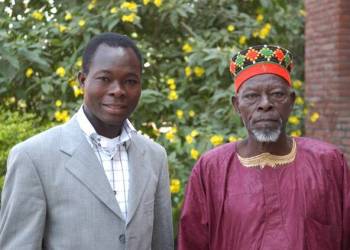 Francis Kéré with his father. Image credit: Kéré Architecture / AKDN