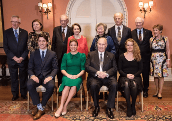 Her Excellency the Honourable Governor General Julie Payette hosts His Highness the Aga Khan, spiritual leader of the Shia Ismaili Muslims at Rideau Hall to mark his Diamond Jubilee. Guests in attendance included the Right Honourable Prime Minister Justin Trudeau, past Prime Ministers Jean Chrétien and Joe Clark, former Governors General David Johnston and Adrienne Clarkson and their spouses and other notable Canadians. Her Excellency applauded the Aga Khan’s contributions to humanity over the last six decades of his leadership, recognising him as a “beacon of light”.Image credit: AKDN / Lisa Sakulensky