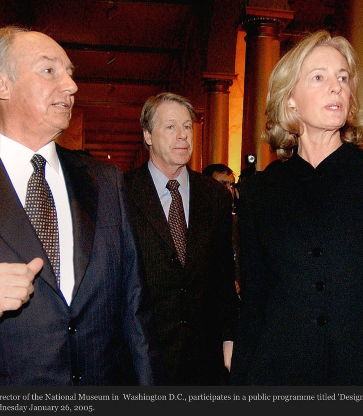 His Highness The Aga Khan, seen with the Director of the National Museum in Washington D.C., participates in a public programme titled 'Design in the Islamic World and Its Impact Beyond' on Wednesday January 26, 2005.