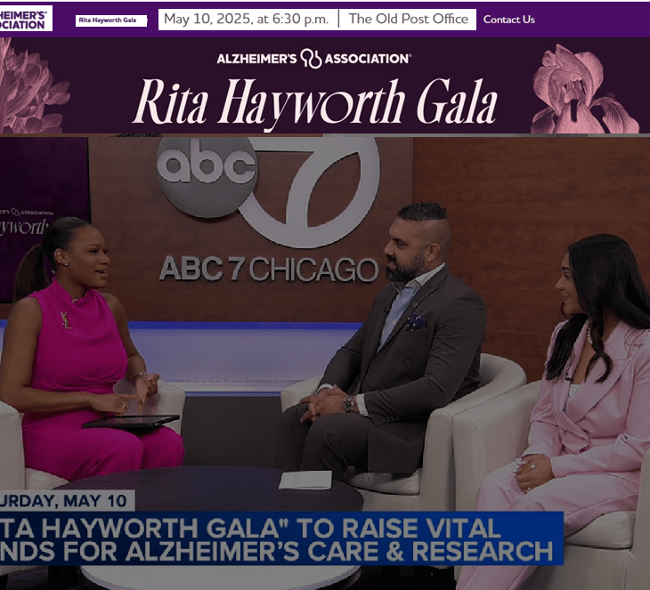 Rozmin and Ebrahim Valliani are the Gala Chairs for the 2025 Chicago Rita Hayworth Gala. Image credit: ABC 7 Chicago