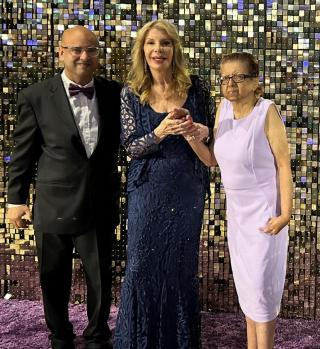 Al & Naz Dhalla with Princess Yasmin. The Dhallas have supported the Chicago & New York Galas since 2017. Image credit: Al Dhalla
